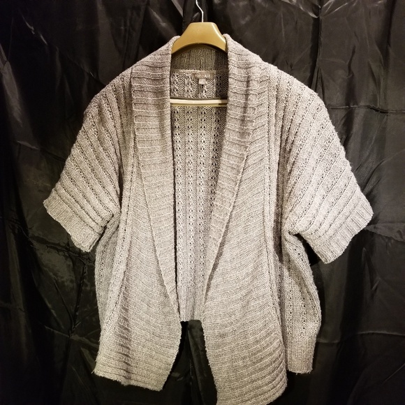 Roz & Ali Hi-low Knit Short Sleeve Sweater - Picture 1 of 7